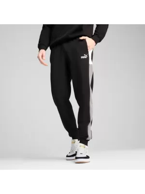 Férfi melegítőnadrág PUMA ESS BLOCK SWEATPANTS FL CL 684688-01 FEKETE