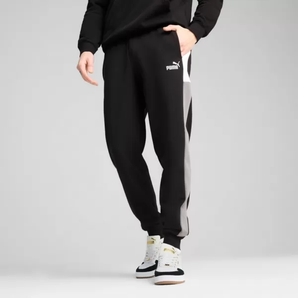  Férfi melegítőnadrág PUMA ESS BLOCK SWEATPANTS FL CL 684688-01 FEKETE 