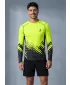 Férfi funkcionális tömörítési T -póló hosszú ujjú prémiummal ALTISPORT VOJ/ALM109TR03 FLUO SÁRGA