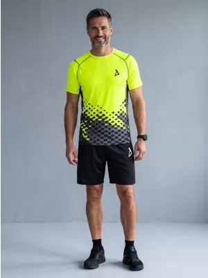 Férfi funkcionális tömörítés T -piró prémium ALTISPORT VOJ/ALM109TR04 FLUO SÁRGA