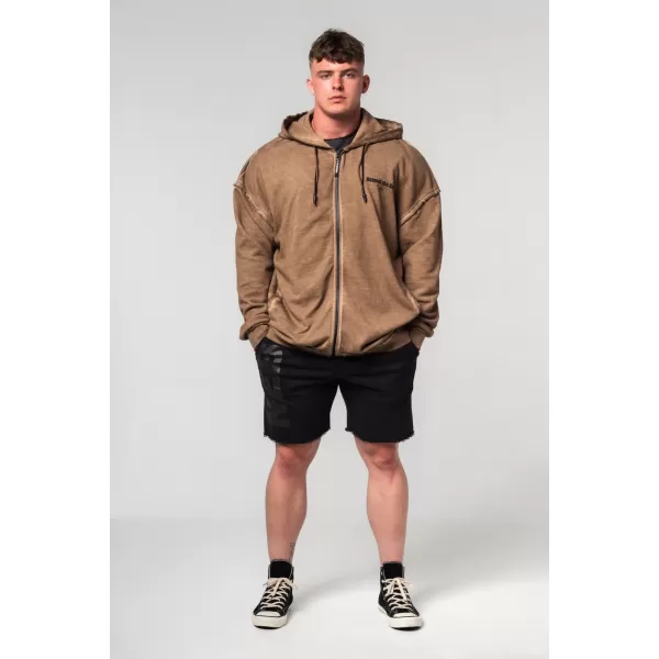  Kimosott pulóver cipzárral GYM BRO 362 LIGHT BROWN Nebbia 