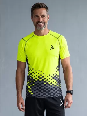 Férfi funkcionális tömörítés T -piró prémium ALTISPORT VOJ/ALM109TR04 FLUO SÁRGA