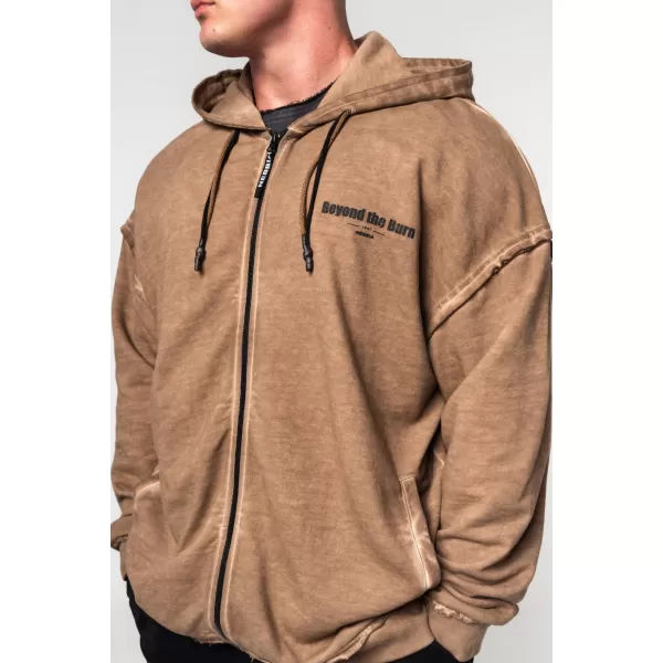 Kimosott pulóver cipzárral GYM BRO 362 LIGHT BROWN Nebbia 