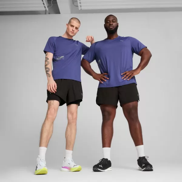  Rövidnadrág PUMA M RUN ULTRAWEAVE 2IN1 5"" SHORT​ 526635-01 FEKETE 