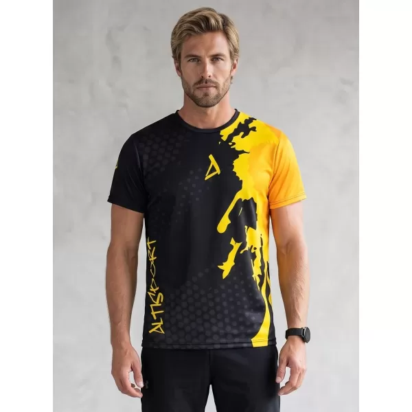  Férfi funkcionális T -piró prémium ALTISPORT VOJ/ALM112TR01 FEKETE-FLUO NARANCS 