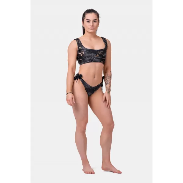  Bikini Active Black - karkötő felső 554 VOLCANIC BLACK Nebbia 