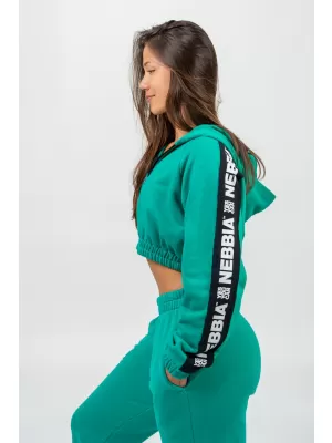 Crop kapucnis ICONIC 254 GREEN Nebbia