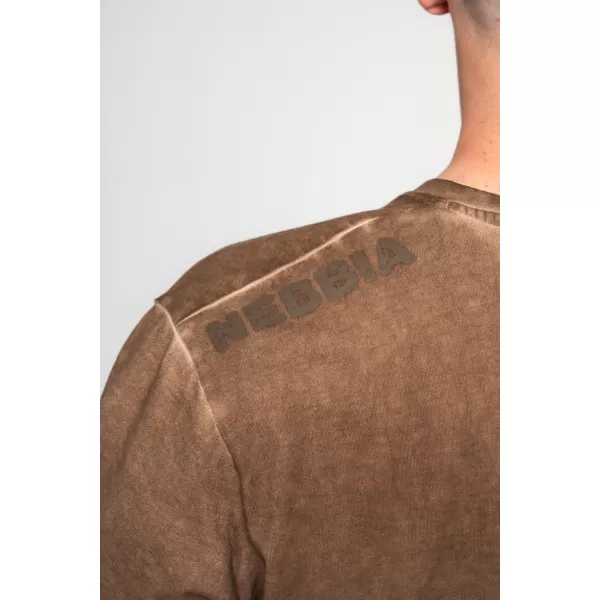  Lemosott túlméretezett póló HERITAGE 355 LIGHT BROWN Nebbia 