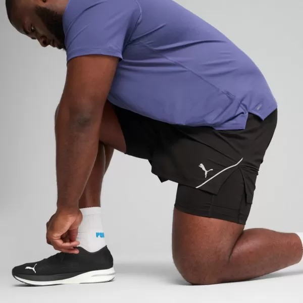  Rövidnadrág PUMA M RUN ULTRAWEAVE 2IN1 5"" SHORT​ 526635-01 FEKETE 