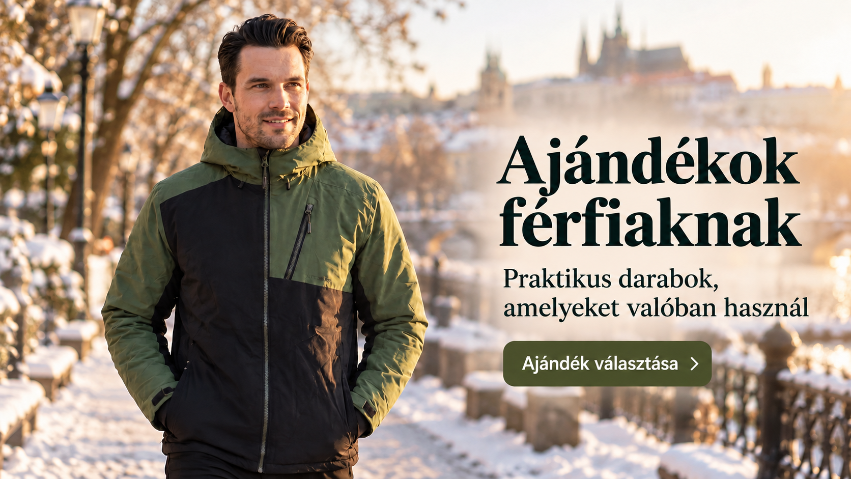 Karácsonyi ajándékok férfiaknak: praktikus téli ruházat