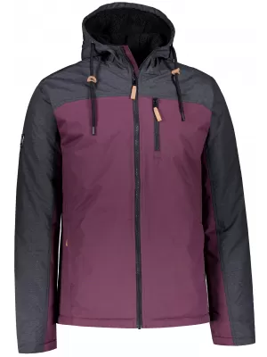 Férfi téli kabát ALTISPORT NEROM BURGUNDIA