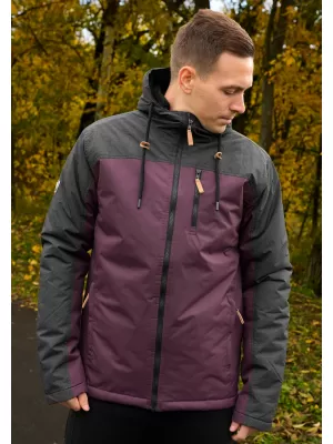 Férfi téli kabát ALTISPORT NEROM BURGUNDIA