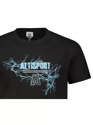 Pánské triko ALTISPORT CARRYOVER ALM165129 ČERNOMODRÁ