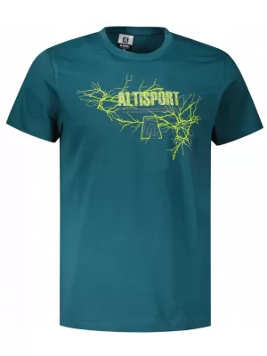 Pánské triko ALTISPORT CARRYOVER ALM165129 PETROLEJOVÁ