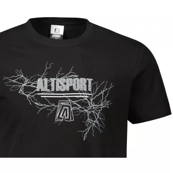  Pánské triko ALTISPORT CARRYOVER ALM165129 ČERNOSTŘÍBRNÁ 