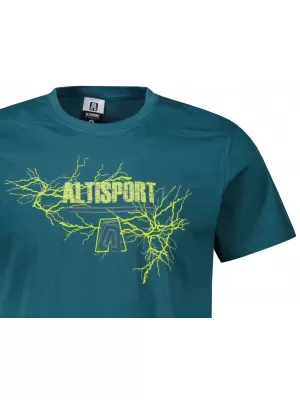 Pánské triko ALTISPORT CARRYOVER ALM165129 PETROLEJOVÁ