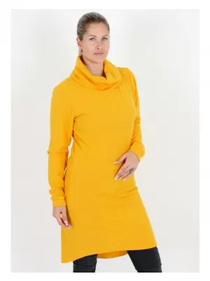 Női pulóver ruha KIXMI RIVA SÁRGA