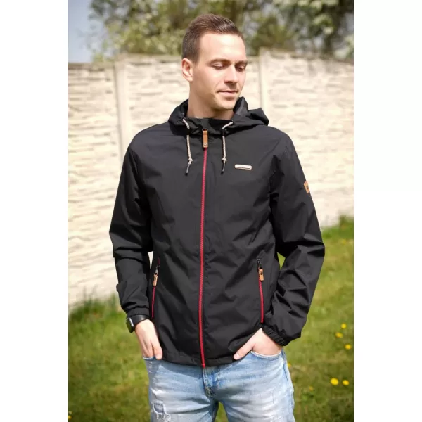  Férfi dzseki ALTISPORT CARLEY FEKETE PIROS 