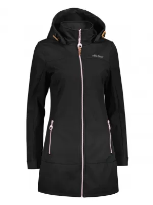 Női softshell kabát ALTISPORT CIARA FEKETE/RÓZSASZÍN