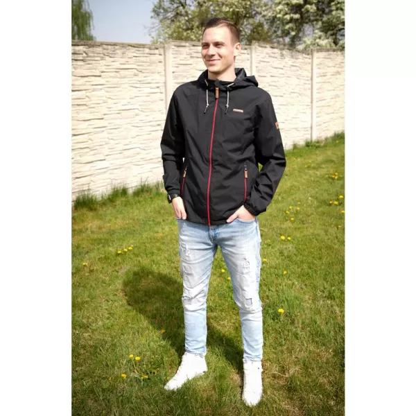  Férfi dzseki ALTISPORT CARLEY FEKETE PIROS 