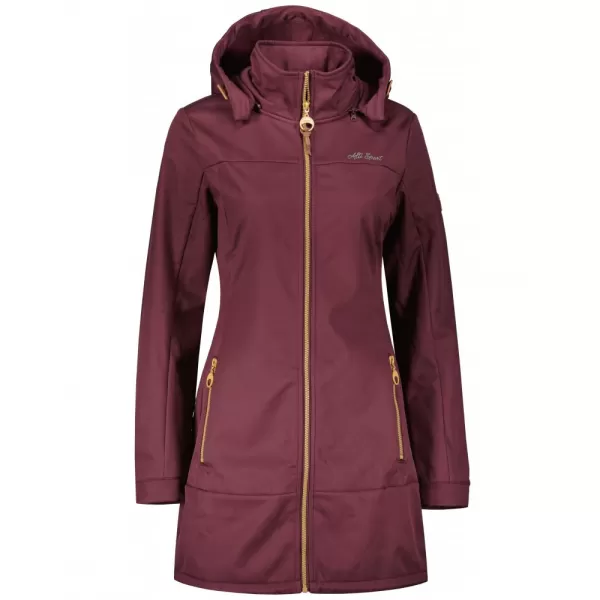  Női softshell kabát ALTISPORT CIARA BURGUNDIA 