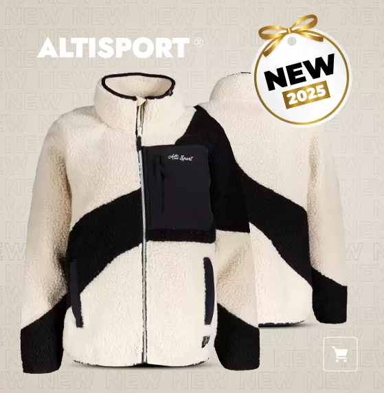 Női polár pulóver ALTISPORT GERI FEKETE/BÉZS