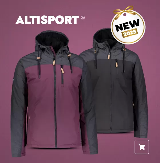 Férfi téli kabát ALTISPORT NEROM BURGUNDIA